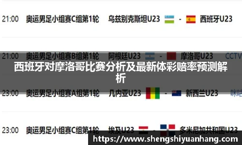 西班牙对摩洛哥比赛分析及最新体彩赔率预测解析